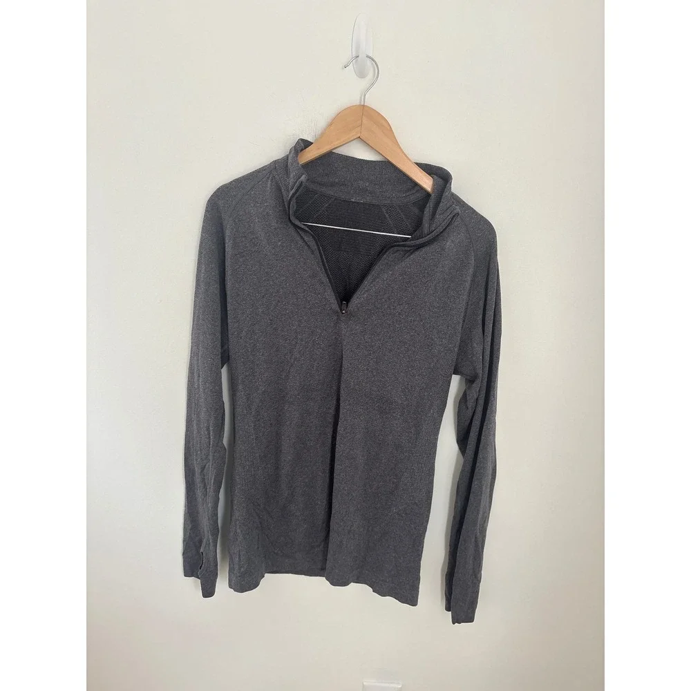 Lululemon Metal Vent Tech 1/2 Zip 2.0 Pullover‎ Grey Mens Size Small Long Sleeve